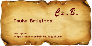 Csuha Brigitta névjegykártya