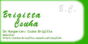 brigitta csuha business card